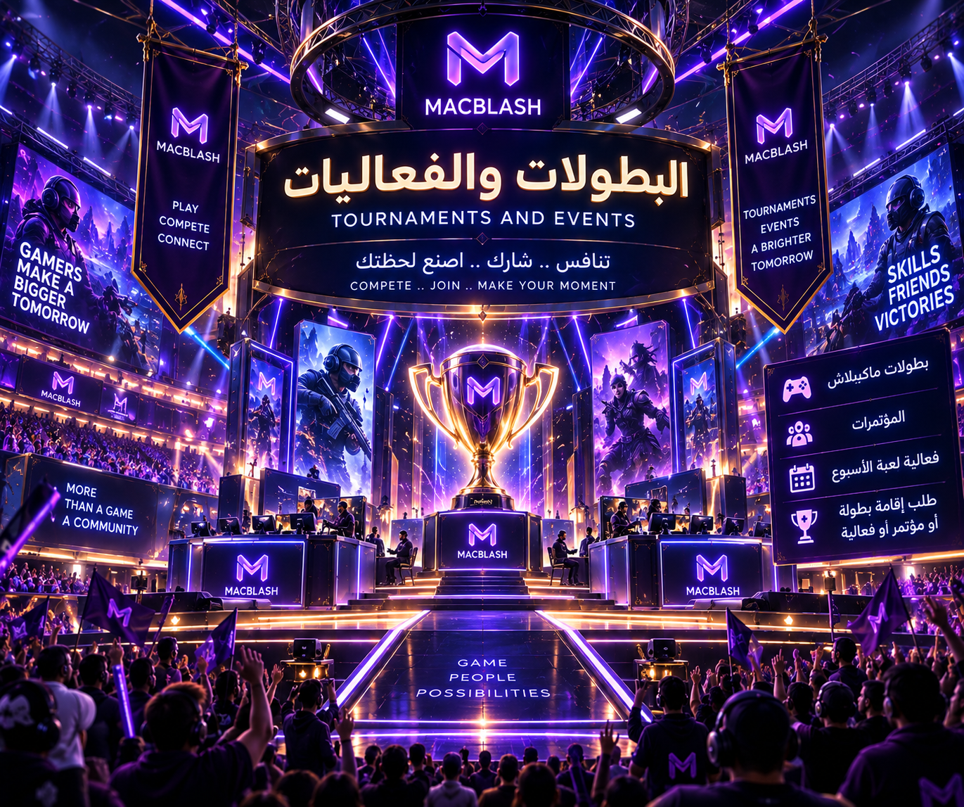 البطولات والفعاليات